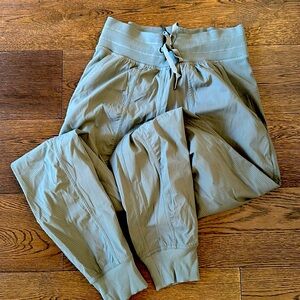Lululemon studio dance jogger. olive green size 2